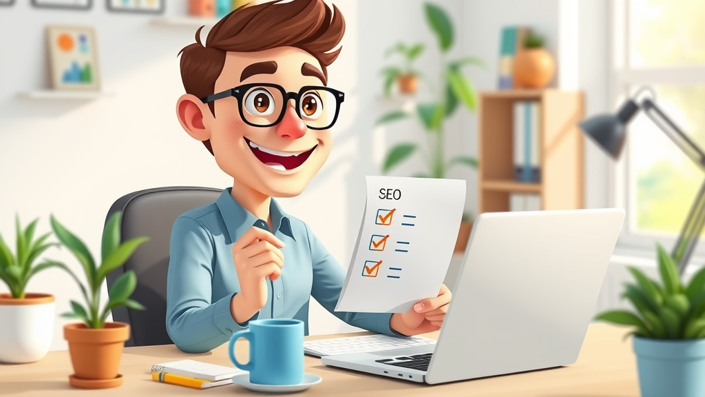 Local entrepreneur completing actionable SEO checklist for local business website