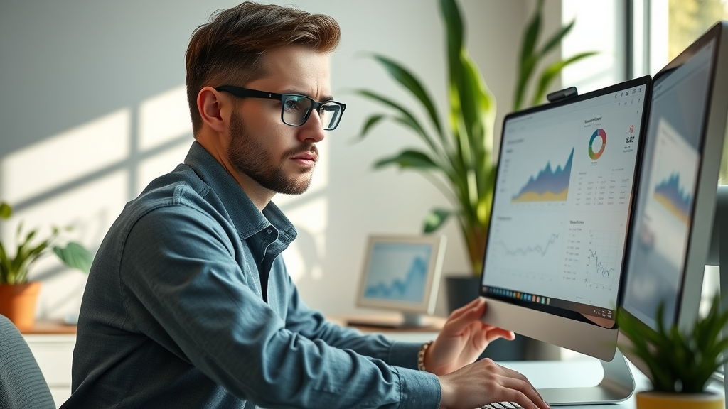 digital marketer analyzing SEO for local business web design, search engine optimization for business website