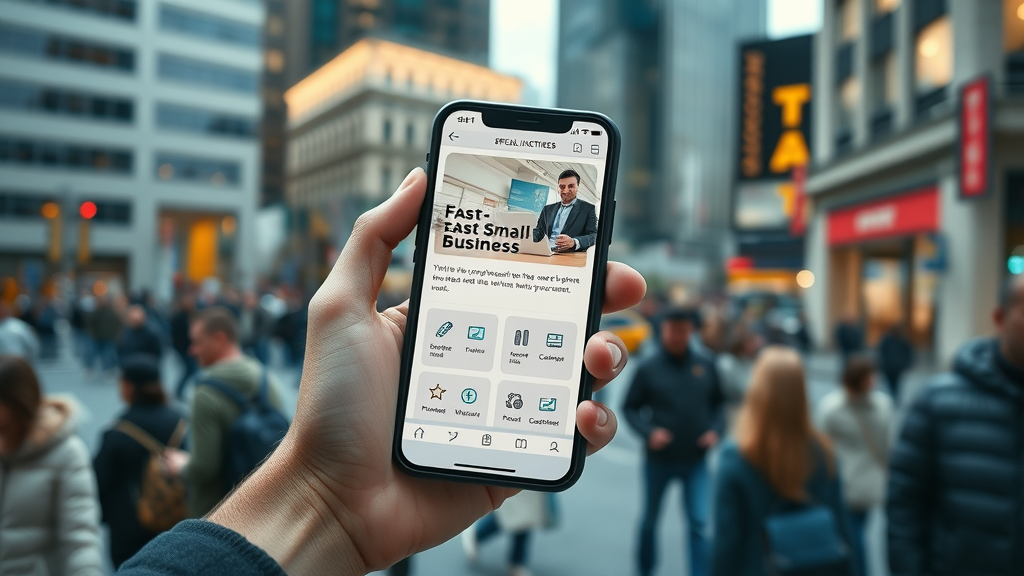 Mobile-optimized local business website loading fast for seo and local ranking