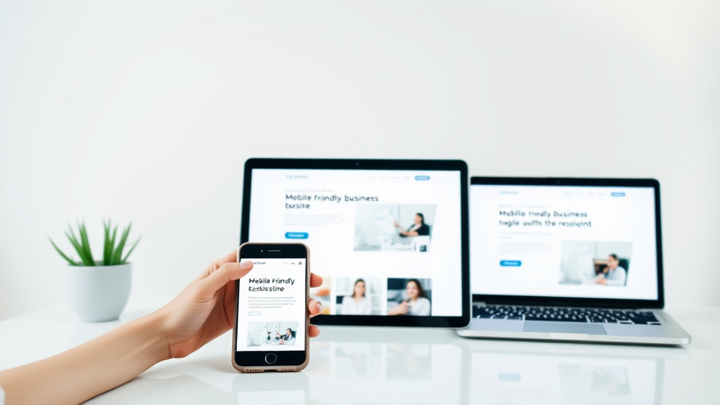 mobile-friendly business website displayed on multiple devices | small business website
